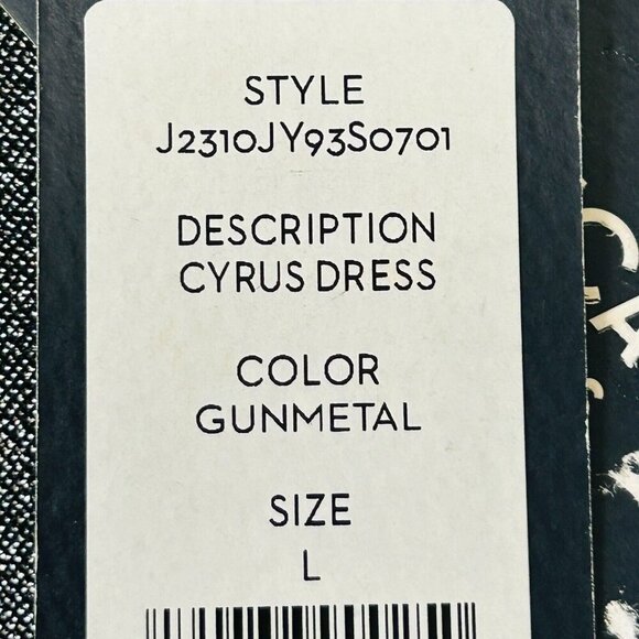 Veronica Beard Cyrus Gunmetal Metallic Ruched Sheath Dress Sz L Long Sleeves NWT - Picture 12 of 14